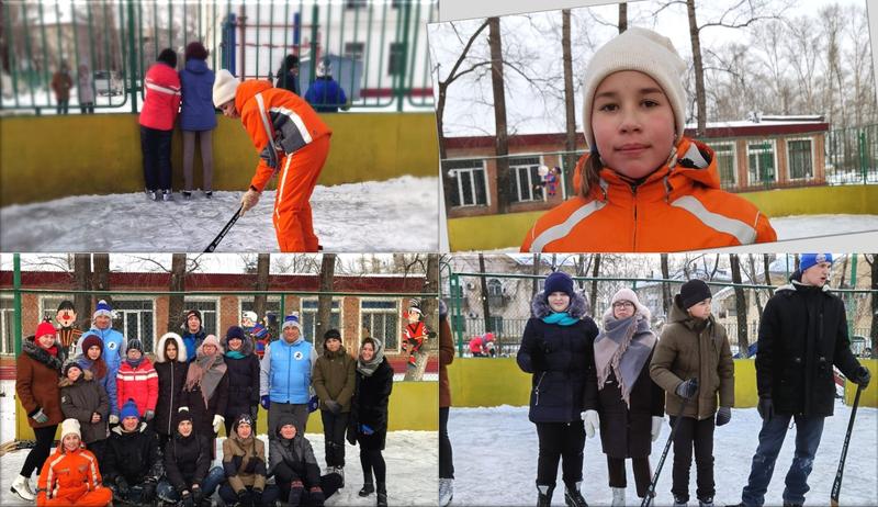 В хоккей играют не тлько мальчишки, но и девчонки ни в чём не уступают им.